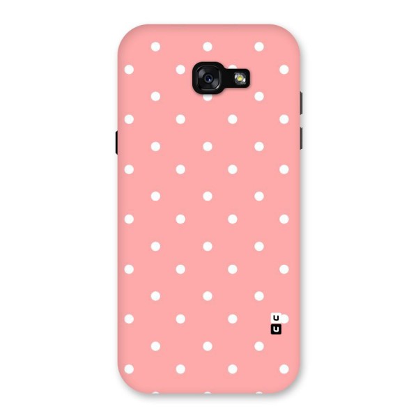 Peach Polka Pattern Back Case for Galaxy A7 (2017)