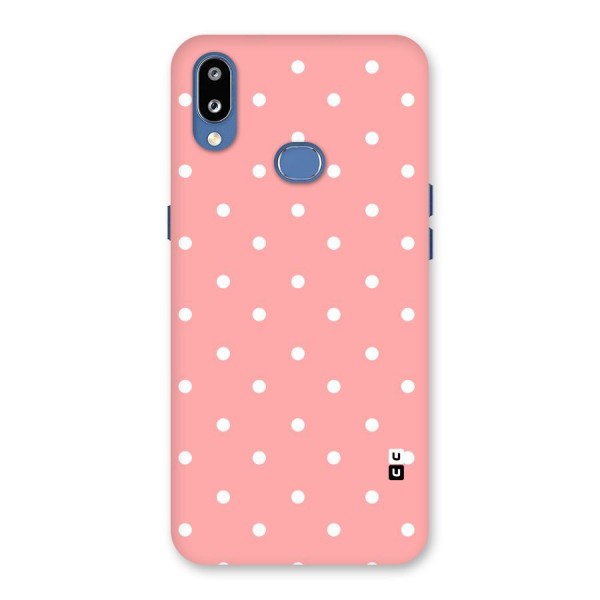 Peach Polka Pattern Back Case for Galaxy M01s