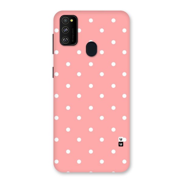 Peach Polka Pattern Back Case for Galaxy M21