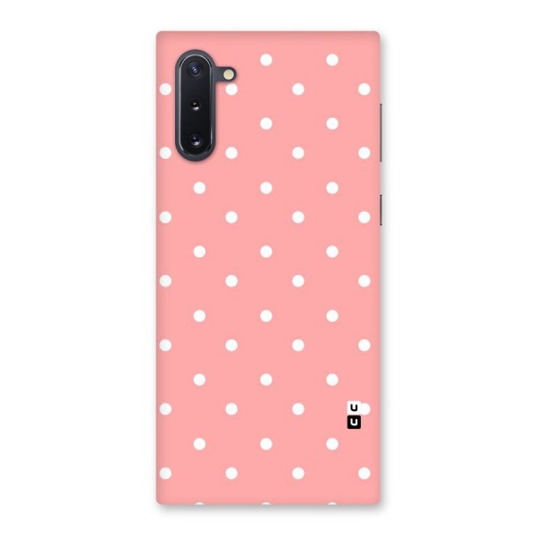 Peach Polka Pattern Back Case for Galaxy Note 10