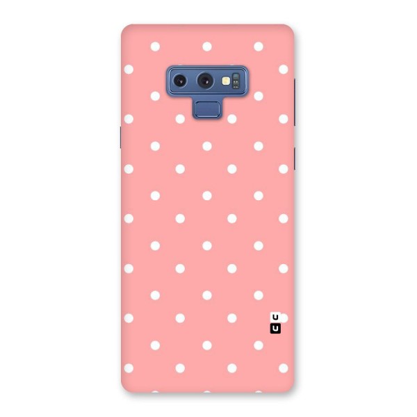 Peach Polka Pattern Back Case for Galaxy Note 9