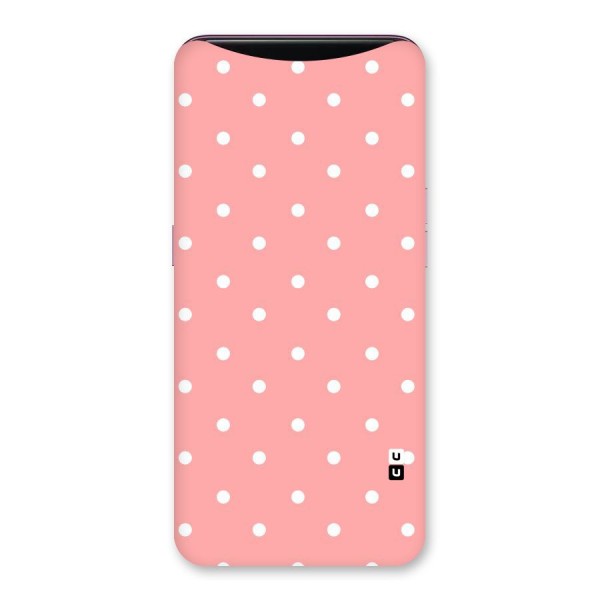 Peach Polka Pattern Back Case for Oppo Find X