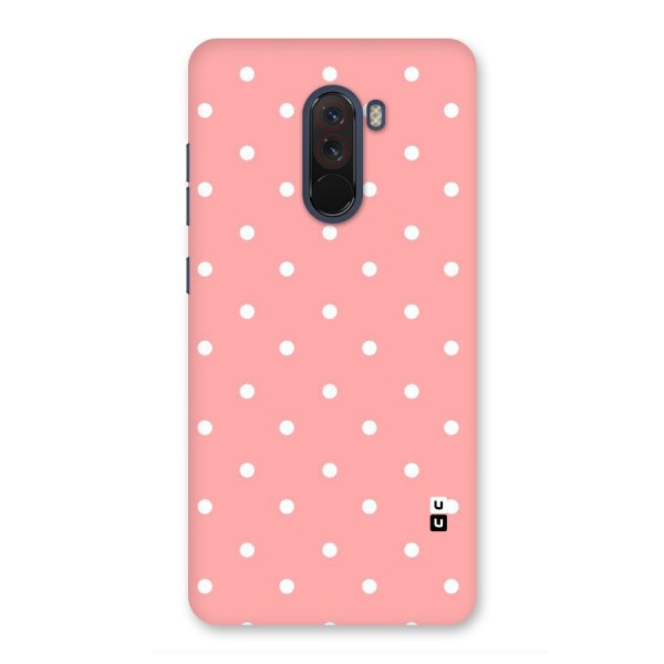 Peach Polka Pattern Back Case for Poco F1