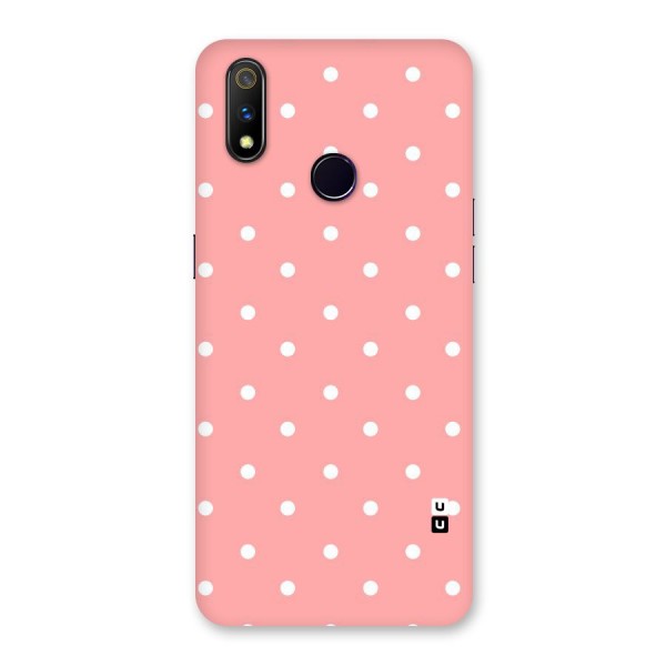 Peach Polka Pattern Back Case for Realme 3 Pro