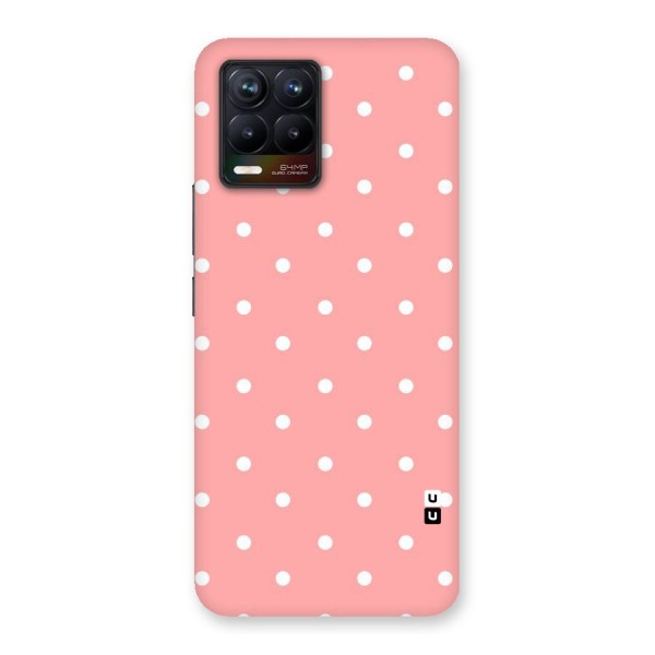 Peach Polka Pattern Back Case for Realme 8