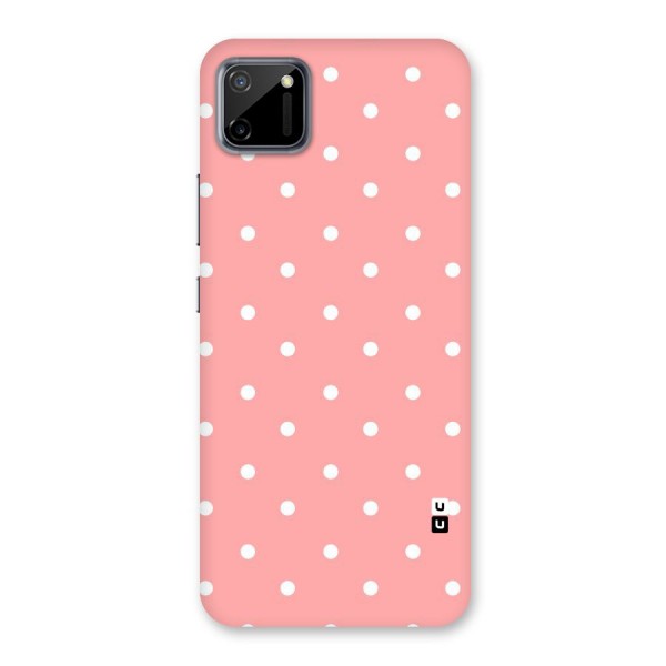 Peach Polka Pattern Back Case for Realme C11