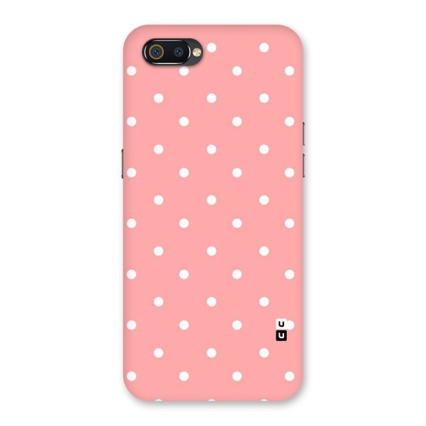 Peach Polka Pattern Back Case for Realme C2