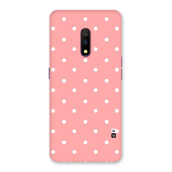 Peach Polka Pattern Back Case for Realme X