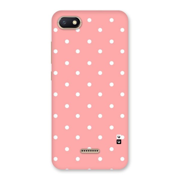 Peach Polka Pattern Back Case for Redmi 6A