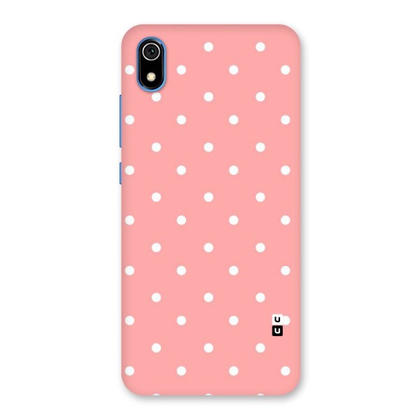 Peach Polka Pattern Back Case for Redmi 7A