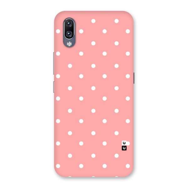 Peach Polka Pattern Back Case for Vivo NEX