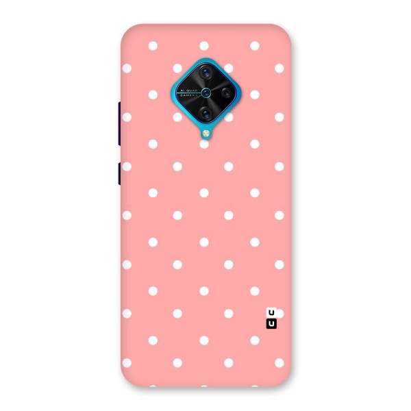 Peach Polka Pattern Back Case for Vivo S1 Pro