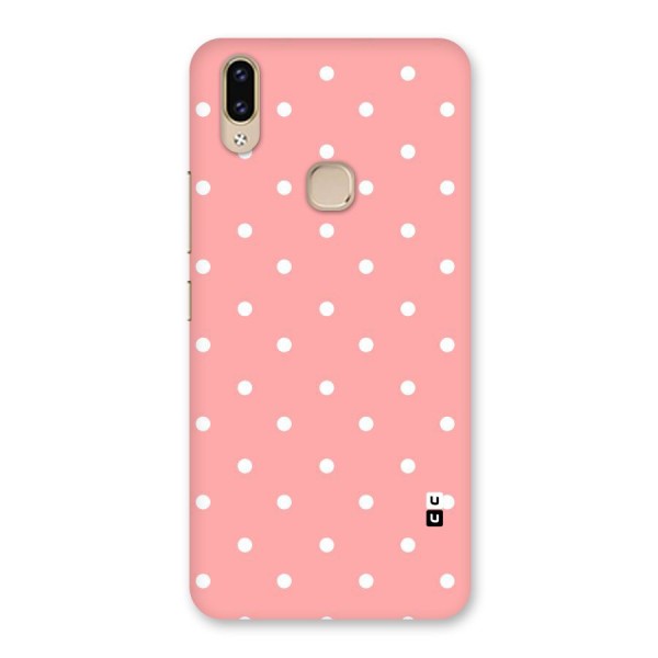 Peach Polka Pattern Back Case for Vivo V9