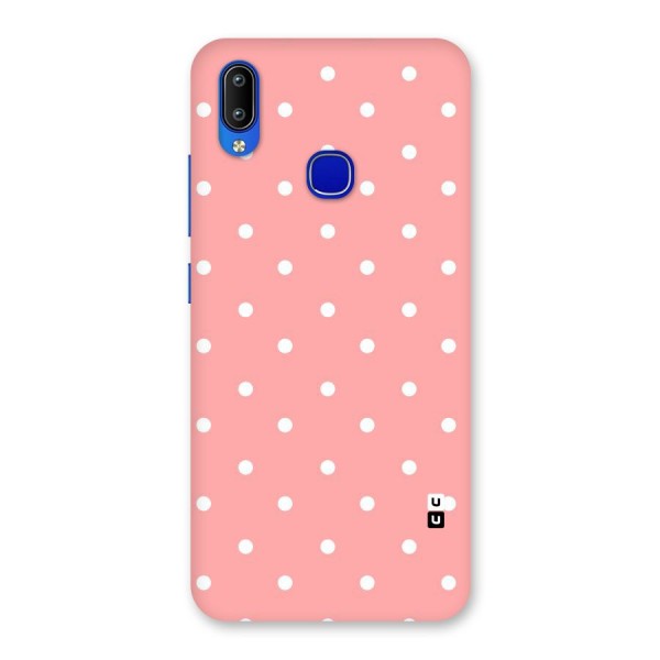 Peach Polka Pattern Back Case for Vivo Y91