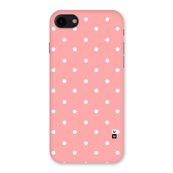 Peach Polka Pattern Back Case for iPhone SE 2020