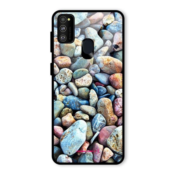 Pebbles Glass Back Case for Galaxy M21