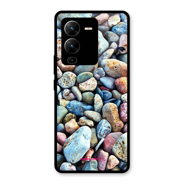 Pebbles Glass Back Case for Vivo V25 Pro