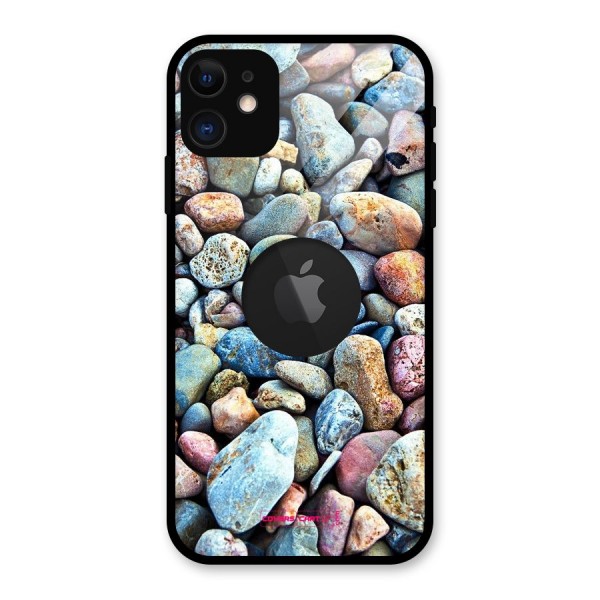 Pebbles Glass Back Case for iPhone 11 Logo Cut