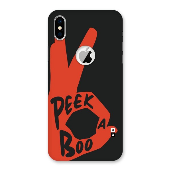 Peek-a-boo Back Case for iPhone XS Logo Cut