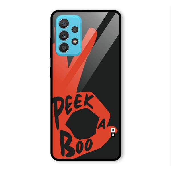 Peek-a-boo Glass Back Case for Galaxy A52s 5G