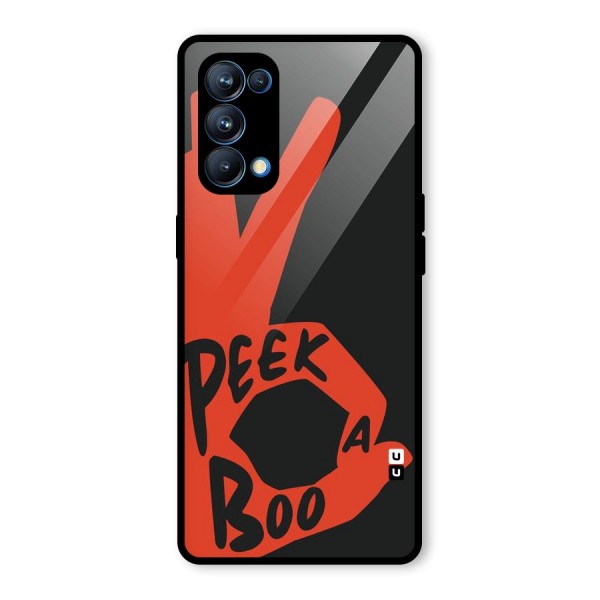 Peek-a-boo Glass Back Case for Oppo Reno5 Pro 5G