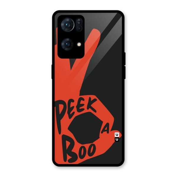 Peek-a-boo Glass Back Case for Oppo Reno7 Pro 5G