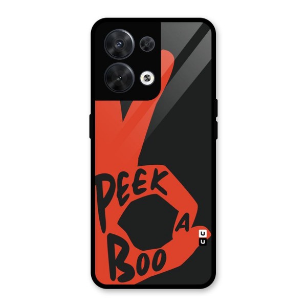 Peek-a-boo Glass Back Case for Oppo Reno8 5G