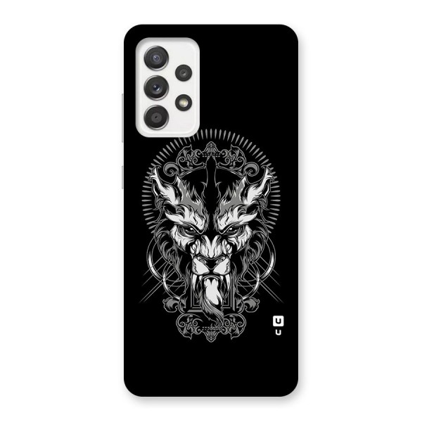 Pencil Art Lion Illustration Back Case for Galaxy A52