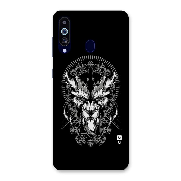 Pencil Art Lion Illustration Back Case for Galaxy A60