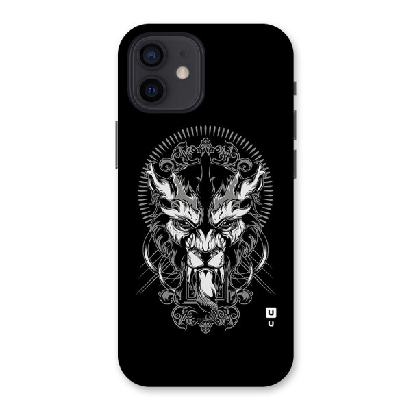 Pencil Art Lion Illustration Back Case for iPhone 12