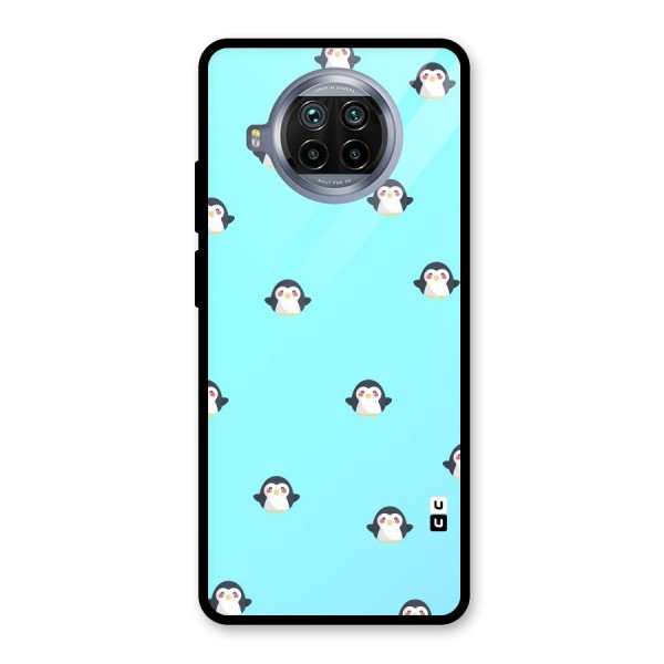 Penguins Pattern Print Glass Back Case for Mi 10i