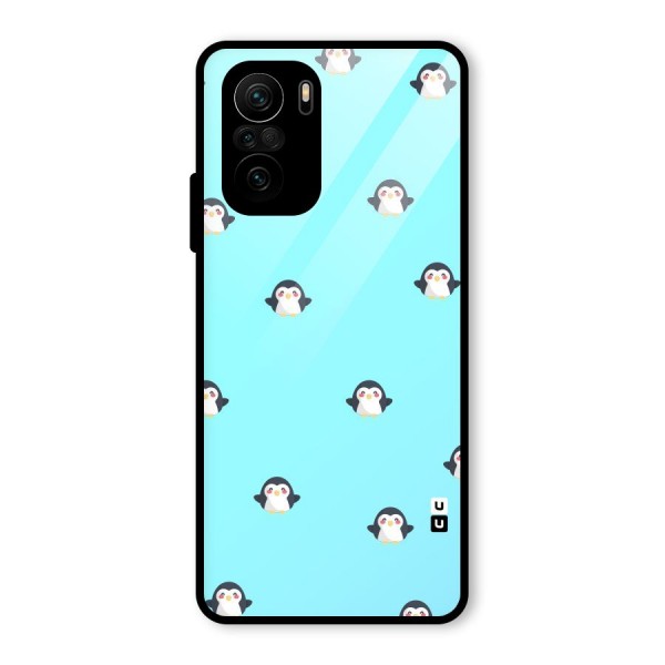 Penguins Pattern Print Glass Back Case for Mi 11x