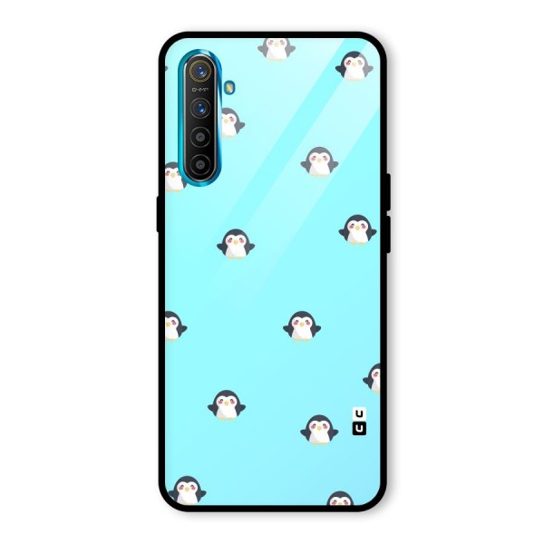 Penguins Pattern Print Glass Back Case for Realme XT