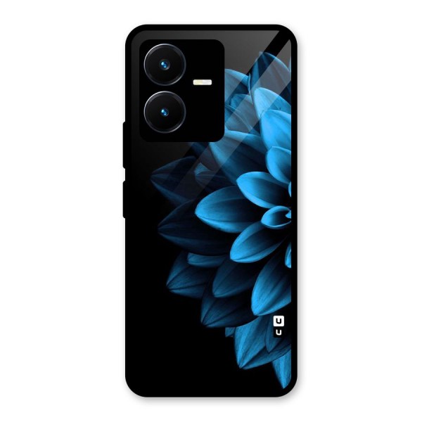 Petals In Blue Glass Back Case for Vivo Y22