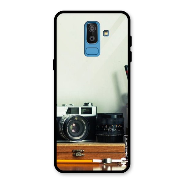 Photographer Desk Glass Back Case for Galaxy J8