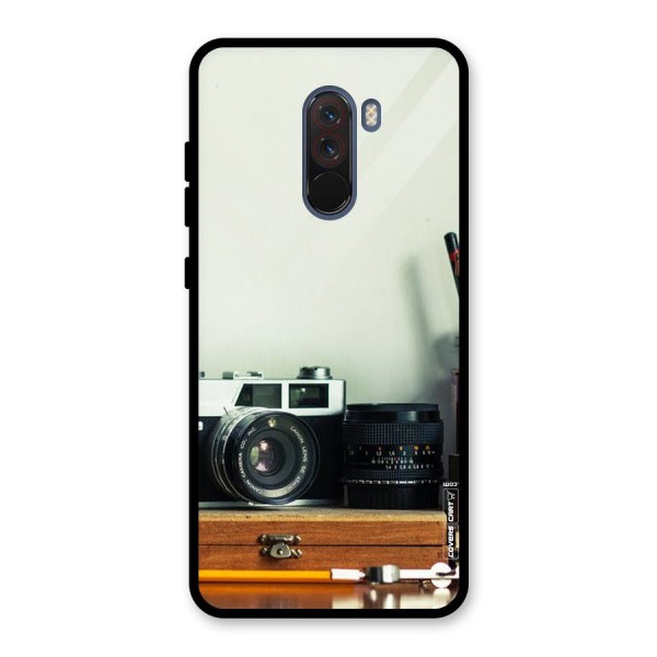 Photographer Desk Glass Back Case for Poco F1