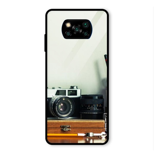 Photographer Desk Glass Back Case for Poco X3 Pro