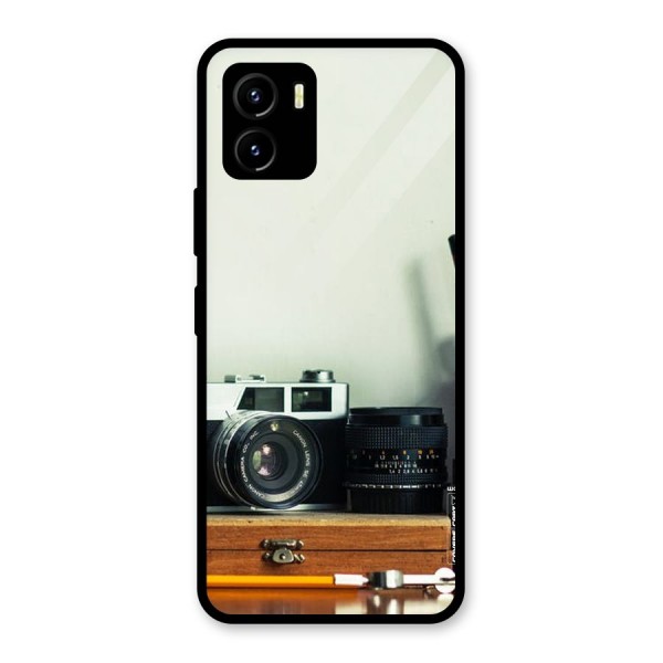 Photographer Desk Glass Back Case for Vivo Y15s