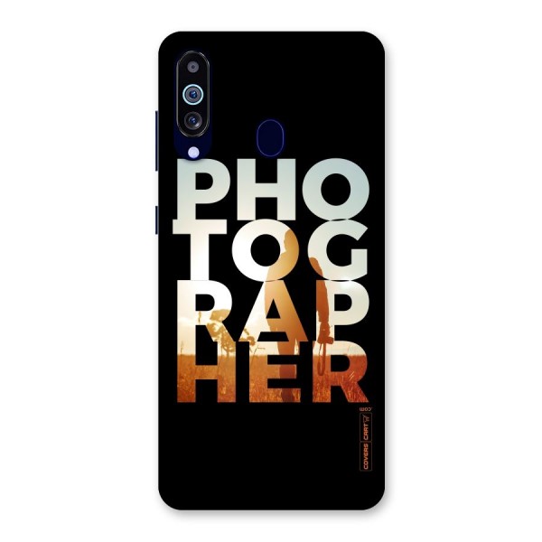 Photographer Typography Back Case for Galaxy A60