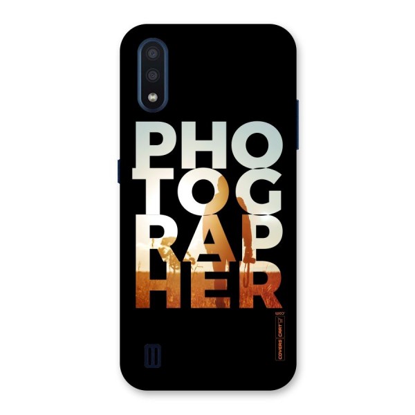 Photographer Typography Back Case for Galaxy M01