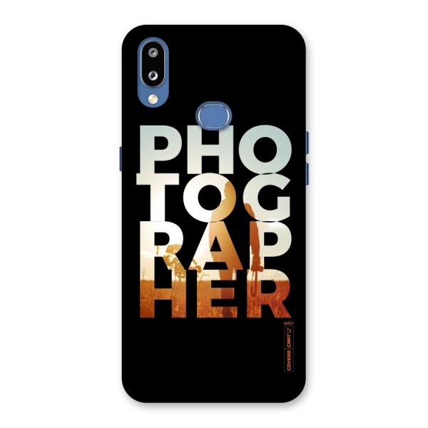 Photographer Typography Back Case for Galaxy M01s