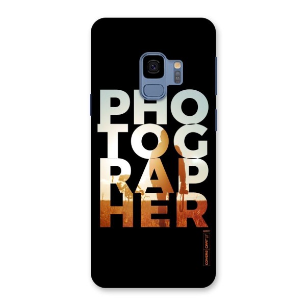 Photographer Typography Back Case for Galaxy S9