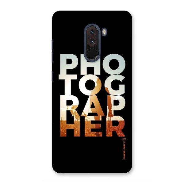 Photographer Typography Back Case for Poco F1