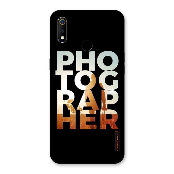 Photographer Typography Back Case for Realme 3