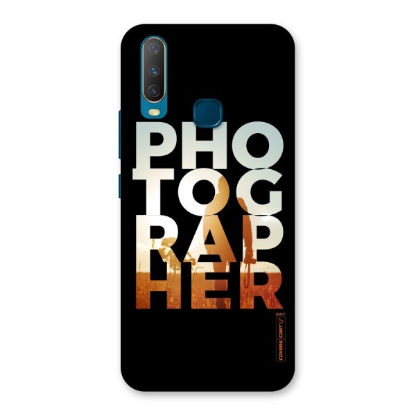 Photographer Typography Back Case for Vivo Y12