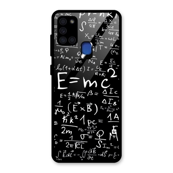 Physics Equation Glass Back Case for Galaxy A21s