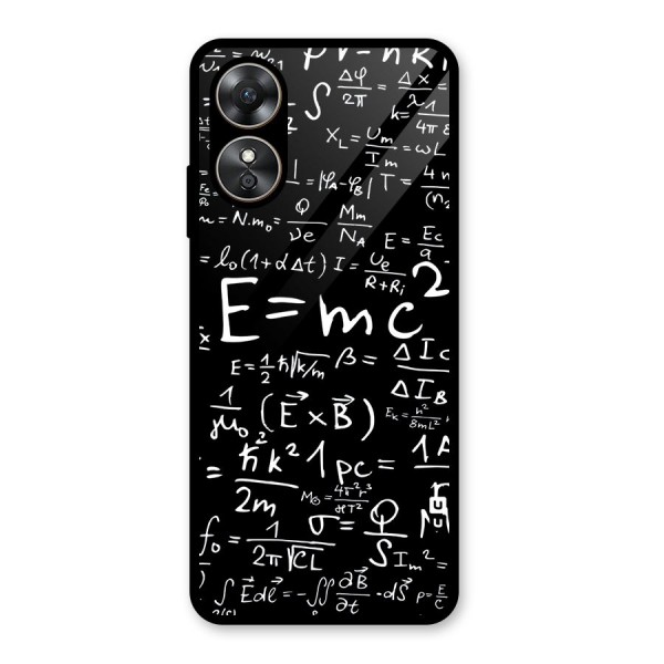 Physics Equation Glass Back Case for Oppo A17