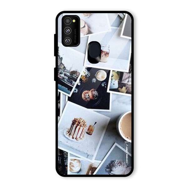 Pictures Coffee Glass Back Case for Galaxy M21