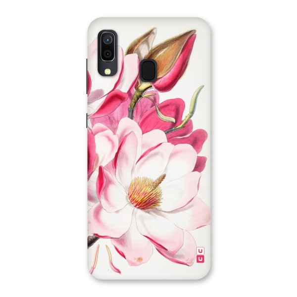 Pink Beautiful Flower Back Case for Galaxy A20