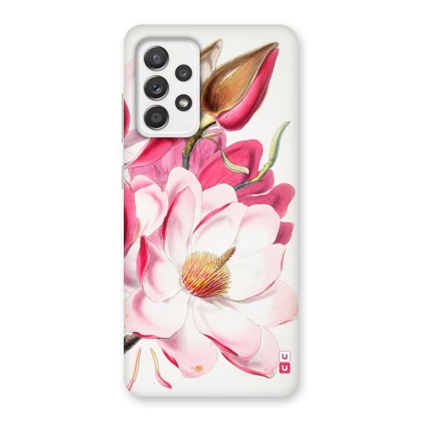 Pink Beautiful Flower Back Case for Galaxy A52